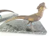 Set van 2 vintage bronzen fazanten op marmeren voet – foto 3 – kavel bij De Kringwinkel, Heverlee