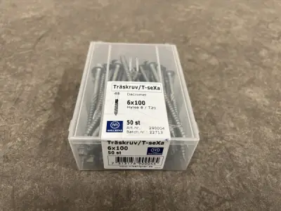 12x Ahlgrens houtschroeven ø6,0x100mm 50-pack – kavel bij XL Auctions