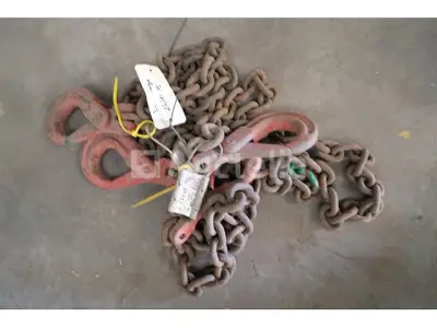REF:16812C + 16812D - 2 kettingriemen 1 streng - 3150 kg – kavel bij Auctelia, Machelen