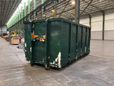 Plaatstalen afzetcontainer – kavel bij Dome Auctions, Depot Deinze