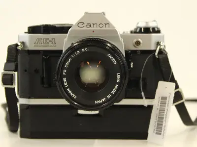 Canon AE-1 Program + powerwinder – kavel bij De Kringwinkel, Antwerpen