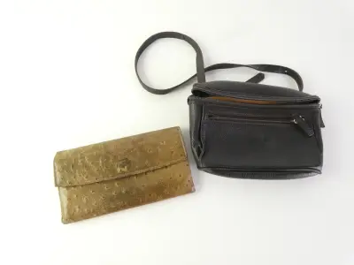 Set van 2 Nathan-Baume accessoires - schoudertas en portefeuille – kavel bij De Kringwinkel, Heverlee