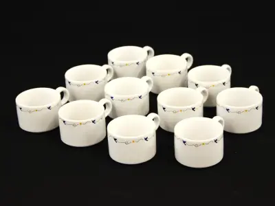 Set van 11 Sabena koffiekopjes – kavel bij De Kringwinkel, Antwerpen
