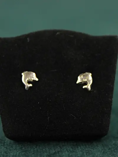 18 karaat witgouden dolfijnoorbellen – 750 – Gold Art, Arezzo – kavel bij De Kringwinkel, Antwerpen