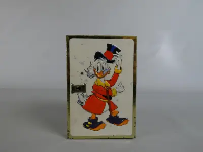 Vintage Royco Disney Dagobert Duck blikken spaarpot – kavel bij De Kringwinkel, Diest