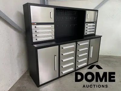 RVS werkbank (FH18) – kavel bij Dome Auctions, Waasmunster