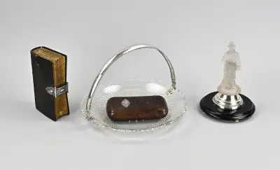 Lot kristal met zilver, bijbel, 4x – kavel bij Twents Veilinghuis