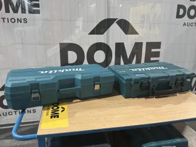 Makita Originele kunststof gereedschapskoffer (2x) – kavel bij Dome Auctions, Depot Deinze