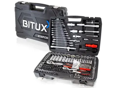 Doppen- en bitset - Incl. ratels / steeksleutels - 215-delig – kavel bij XL Auctions