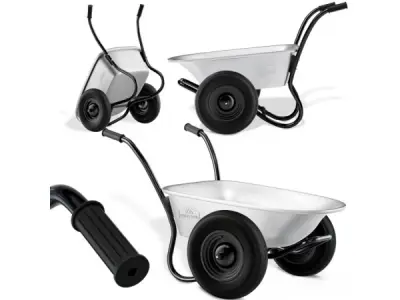 Kruiwagen met 2 luchtbanden - 100 liter - 150 kg – kavel bij XL Auctions