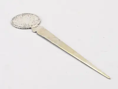 Zilveren briefopener – kavel bij Twents Veilinghuis
