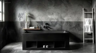 1x Design Bad - Mat Zwart - 170x80x63,5cm – kavel bij Auctim, Free delivery within 1-3 weeks after receipt of payment