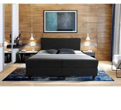 1x 180x210cm - Zwart - Deluxe - Boxspring – kavel bij Auctim, Free delivery within 1-3 weeks after receipt of payment