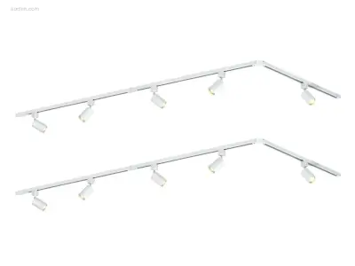 2 x Spanningsrail 200 cm met 10 spots wit – kavel bij Auctim, Free delivery within 1-3 weeks after receipt of payment