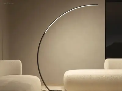 1 x Bo LED design vloer lamp zwart – kavel bij Auctim, Free delivery within 1-3 weeks after receipt of payment