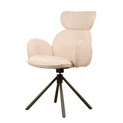 6x Design Eetkamerstoelen Beige – kavel bij Hammertime, Lier