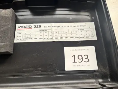 Ridgid 326 Plooitoestel – kavel bij Hammertime