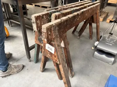 4x Houten Schragen – kavel bij Hammertime, Tools Auction Antwerp