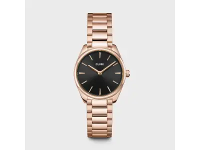 Cluse Féroce Mini Staal Rose Zwart – kavel bij XL Auctions