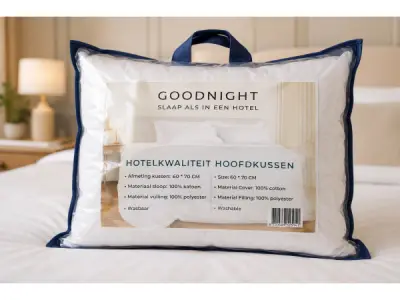 2x GOODNIGHT - Premium Hotelkussen - 60x70cm – kavel bij XL Auctions