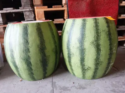 2x Bijzettafeltje watermeloen – kavel bij Openbare Verkopen, Wakken