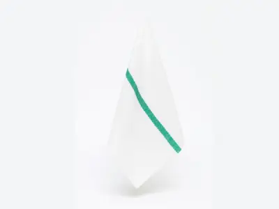 50x Keuken/Vaatdoek - White/Green – kavel bij XL Auctions