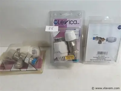 3 x Thermostaat radiatorkraan recht 16 mm ½ – kavel bij Vlavem