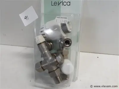 1 x Thermostaat radiatorkraan haaks 2 buis alpex 16 mm ½ – kavel bij Vlavem