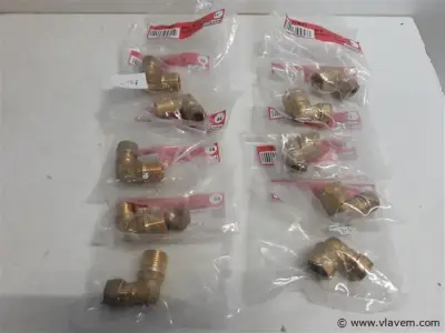 11 x Knelkoppeling bocht koper 12 mm ½ 2 assorti – kavel bij Vlavem
