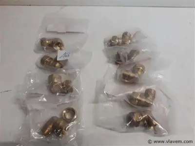 10 x Knelkoppeling bocht koper 15 mm ½ 2 assorti – kavel bij Vlavem