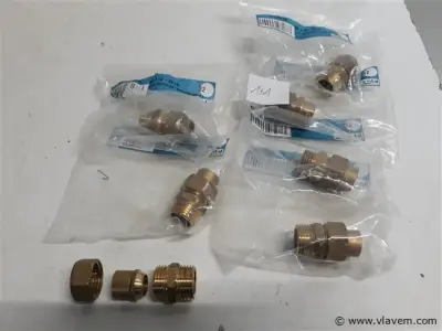 7 x Puntstuk soldeer 3 delig 15 mm ½ M – kavel bij Vlavem