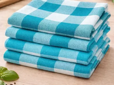 80x Keuken Theedoek - Blauw - 100% katoen – kavel bij XL Auctions