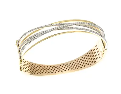 Gouden armband met diamanten – kavel bij Twents Veilinghuis