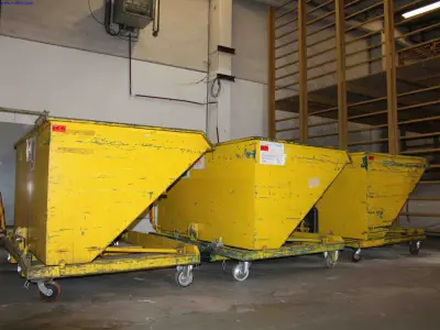 3 Mobile forklift tipping skip – kavel bij NetBid, Sint Baafs Vijve