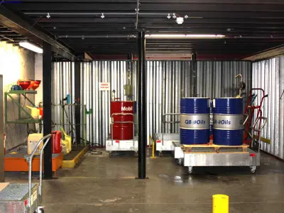 Assortment of oil drum transfer equipment – kavel bij NetBid, Sint Baafs Vijve