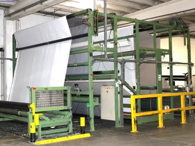 Semi-automatic textile unwinding and rolling line – kavel bij NetBid, Sint Baafs Vijve