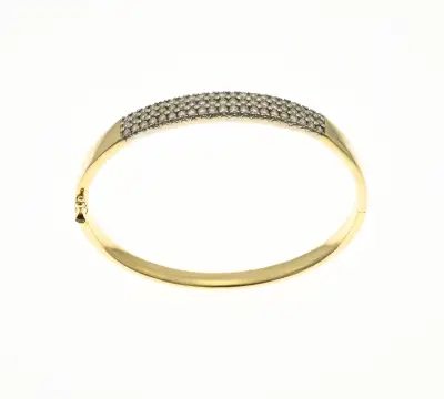 Gouden armband met diamanten – kavel bij Twents Veilinghuis