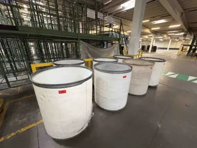 7 Polyurethane Plastic barrels – kavel bij NetBid, Sint Baafs Vijve