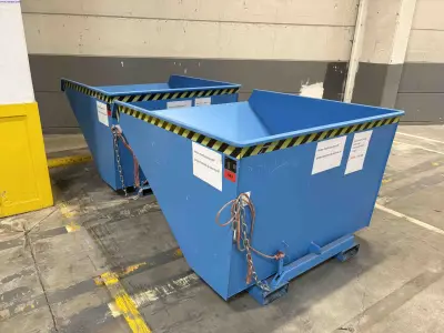 3 Fork-truck tipper skips Bauer EXPO 1700 – kavel bij NetBid, Sint Baafs Vijve