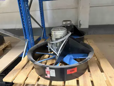 8 Electric fans Elektrovent RING SR 634 TSPEC; JM90L4-B3 – kavel bij NetBid, Sint Baafs Vijve