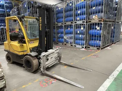 LPG counterbalance forklift truck Hyster H3.0FT – kavel bij NetBid, Sint Baafs Vijve