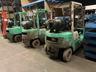 3 LPG Counterbalance Forklift Trucks Mitsubishi – kavel bij NetBid, Sint Baafs Vijve