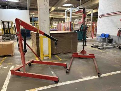 2 Mobile Floor Cranes RODAC RQC10N – kavel bij NetBid, Sint Baafs Vijve