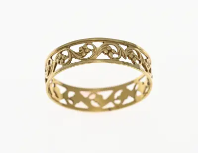 Gouden bandring floraal – kavel bij Twents Veilinghuis