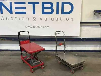 2 Hydraulic lift table trolley – kavel bij NetBid, Sint Baafs Vijve