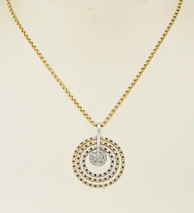 Gouden collier en hanger met diamanten – kavel bij Twents Veilinghuis