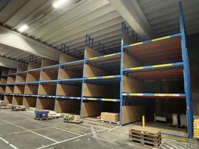 High Bay Wide Boltless Racking – kavel bij NetBid, Sint Baafs Vijve