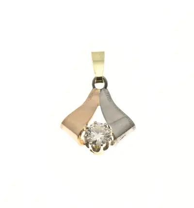 Gouden hanger met diamant – kavel bij Twents Veilinghuis