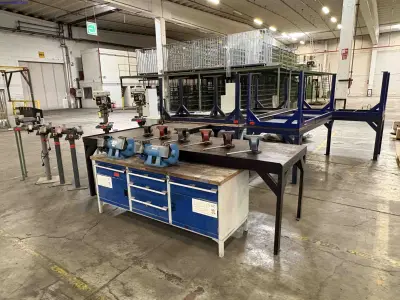 1 Set Workshop machinery, tools, benches and storage cupboards Eurokraft TB18 – kavel bij NetBid, Roterijstraat 205-8793 Waregem