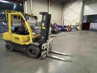 LPG counterbalance forklift truck Hyster H3.5FT – kavel bij NetBid, Roterijstraat 205-8793 Waregem